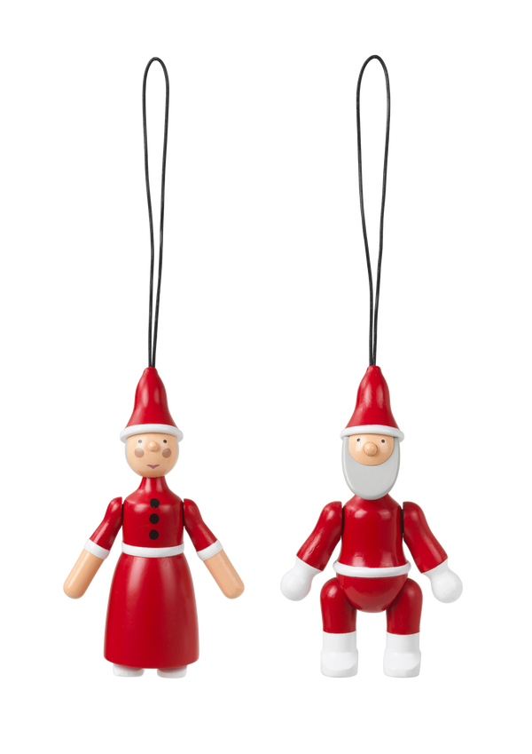 Santa Claus and Santa Clara red/white