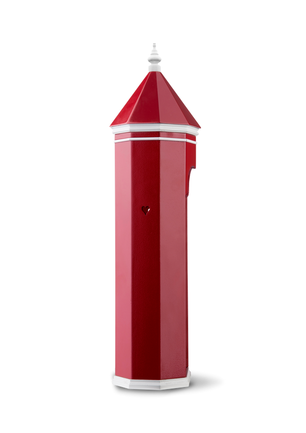 Sentry-box King Frederik X H36 cm red/white