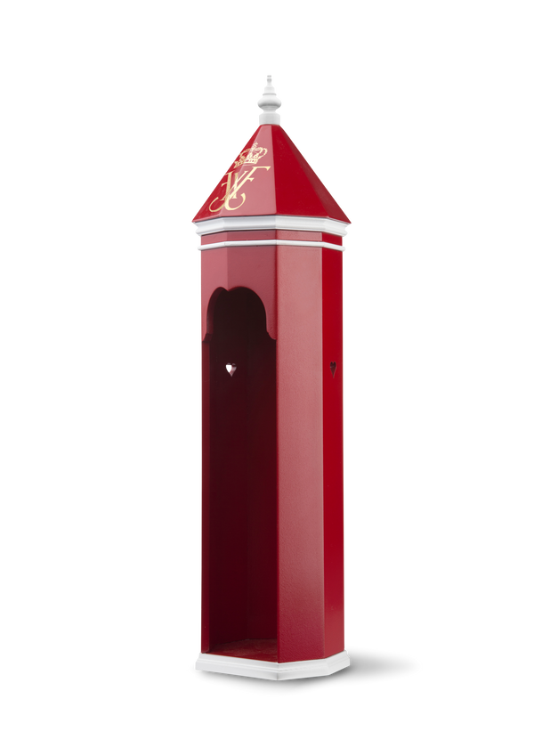 Sentry-box King Frederik X H36 cm red/white