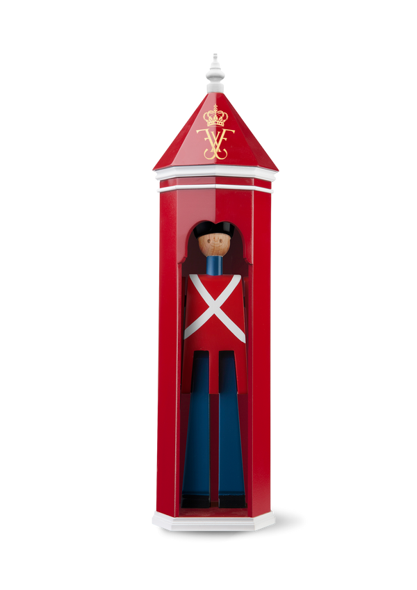 Sentry-box King Frederik X H36 cm red/white