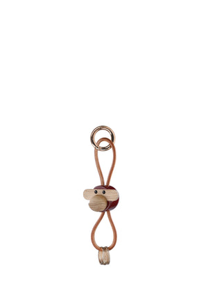 Monkey Keychain with Natural Leather Strap