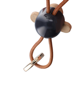 Monkey Keychain with Natural Leather Strap