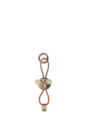 Monkey Keychain with Natural Leather Strap