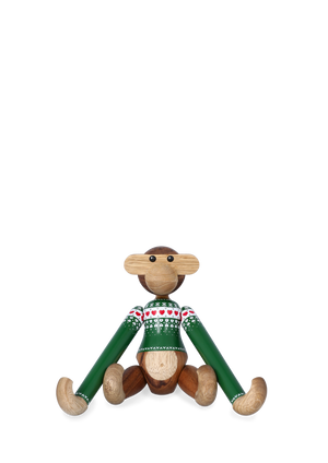 Monkey Christmas Jumper 2025 small green