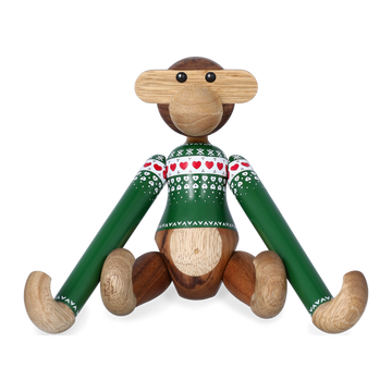 Monkey Christmas Jumper 2025 small green
