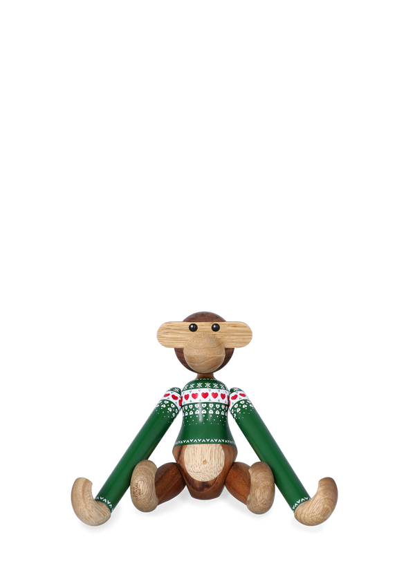 Monkey Christmas Jumper 2025 small green