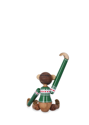 Monkey Christmas Jumper 2025 small green