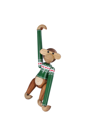 Monkey Christmas Jumper 2025 small green