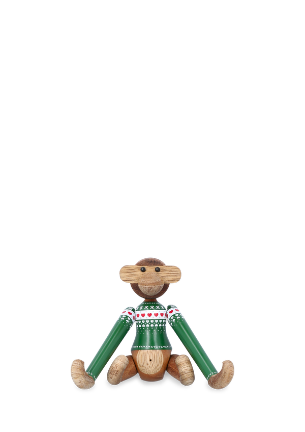 Monkey Christmas Jumper 2025 mini green