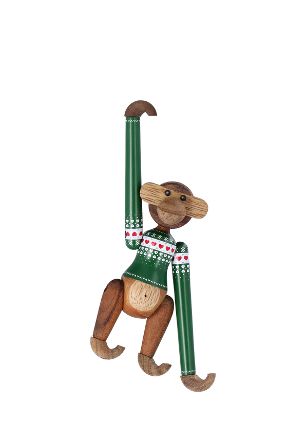 Monkey Christmas Jumper 2025 mini green