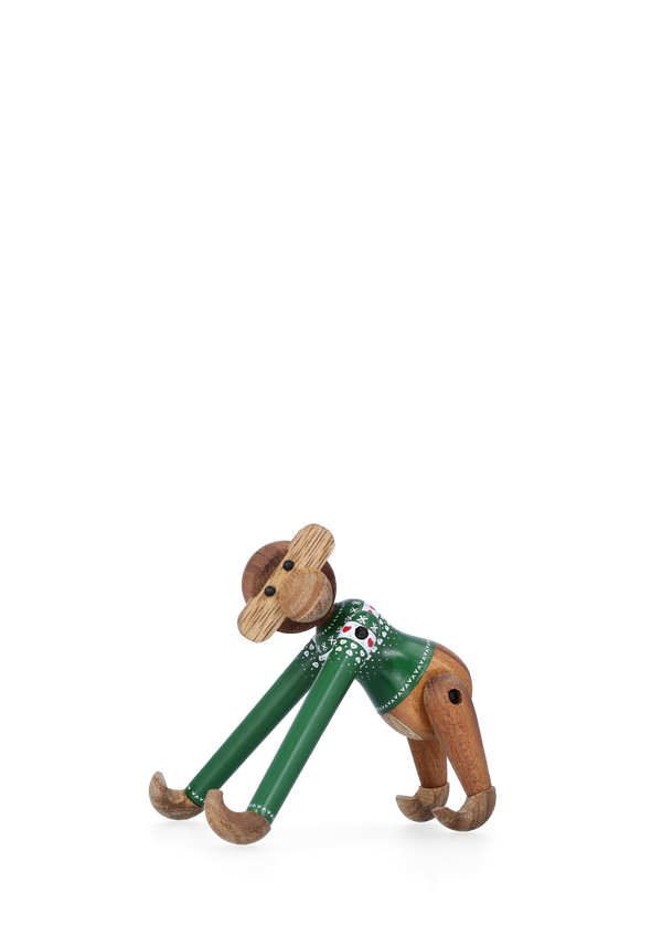 Monkey Christmas Jumper 2025 mini green
