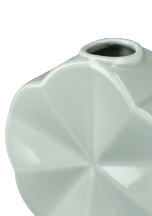 Flower Vase Morning glory H14 cm green porcelain