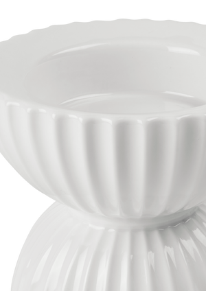 Lyngby Tura Block candle holder H10 white
