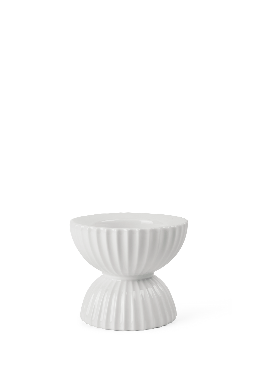 Lyngby Tura Block candle holder H10 white
