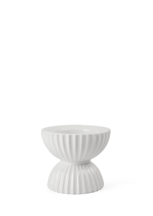 Lyngby Tura Block candle holder H10 white