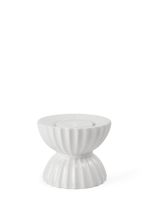 Lyngby Tura Tealight holder Ø8 cm white