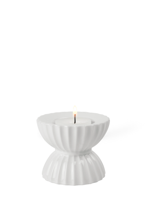 Lyngby Tura Tealight holder Ø8 cm white