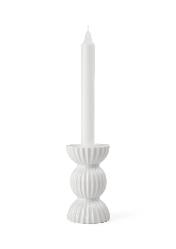 Lyngby Tura Candle holder H12.5 cm white