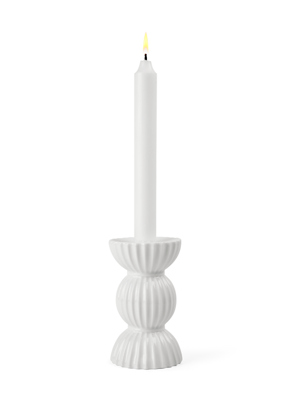 Lyngby Tura Candle holder H12.5 cm white