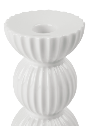 Lyngby Tura Candle holder H12.5 cm white