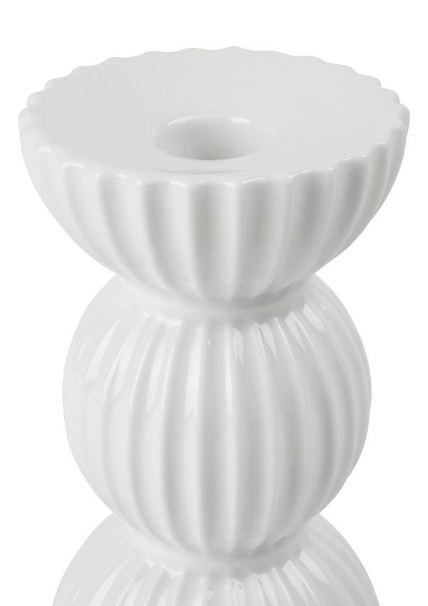 Lyngby Tura Candle holder H12.5 cm white