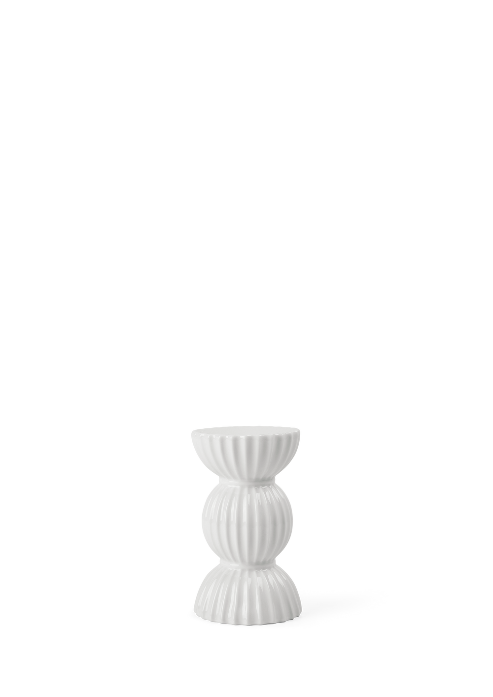 Lyngby Tura Candle holder H12.5 cm white