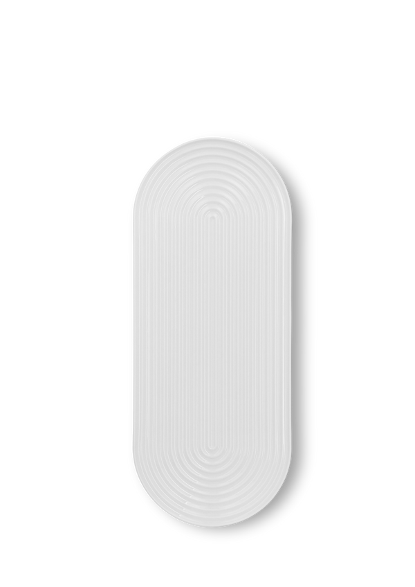 Lyngby Tura Oval serving dish 48x20 cm white
