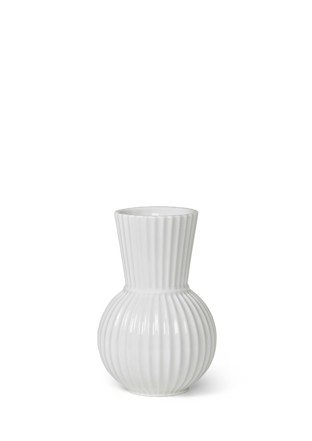 Lyngby Tura Vase H18 cm white porcelain