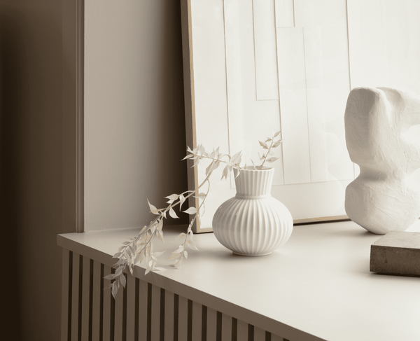 Lyngby Tura Vase H14.5 cm white porcelain