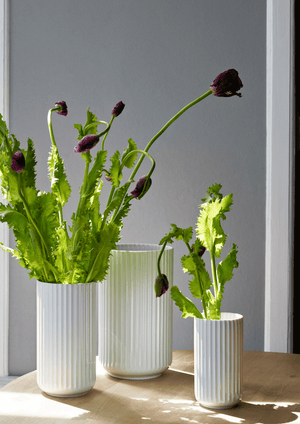 Lyngby Vase H20.5 cm white porcelain