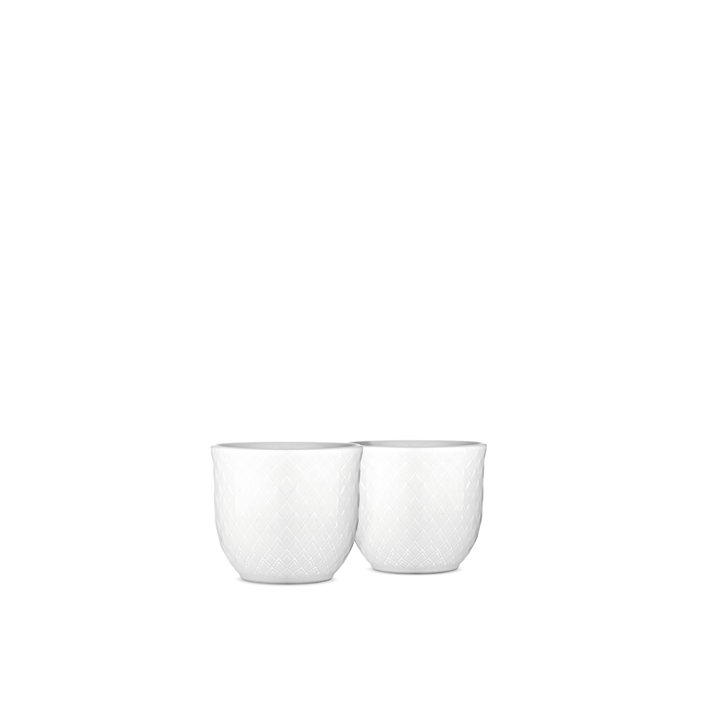 Rhombe Egg cup Ø5 cm white 2 pcs.