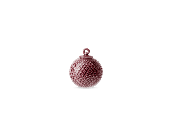 Rhombe Decoration Bauble Ø7 cm burgundy