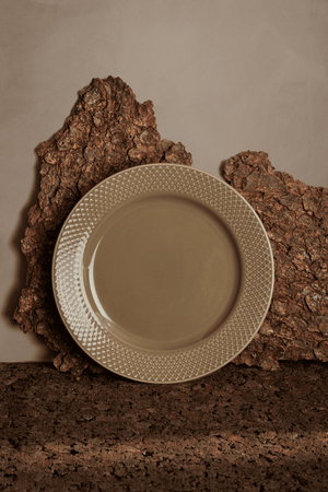 Rhombe Earth Lunch plate Ø23 cm clay