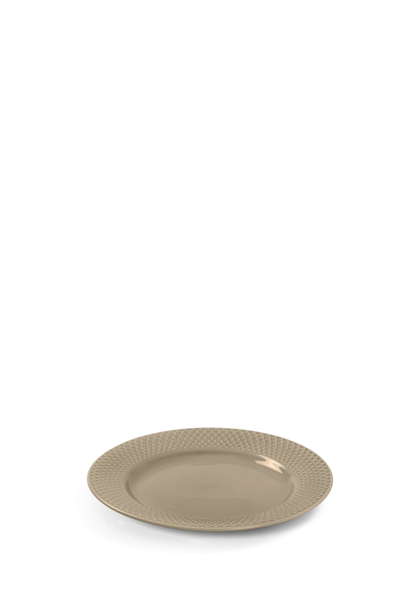 Rhombe Earth Lunch plate Ø23 cm clay