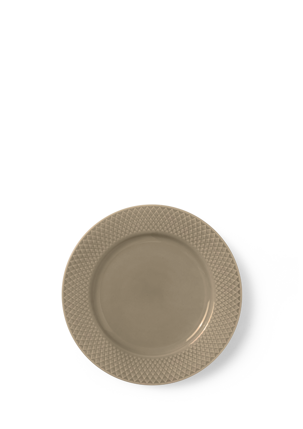 Rhombe Earth Lunch plate Ø23 cm clay