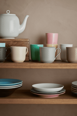 Rhombe Earth Mug with handle 39 cl