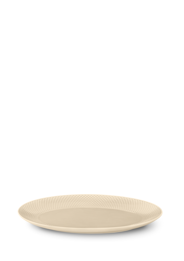 Rhombe Earth Oval serving dish 35x26.5 cm marble