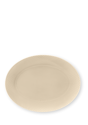Rhombe Earth Oval serving dish 35x26.5 cm marble