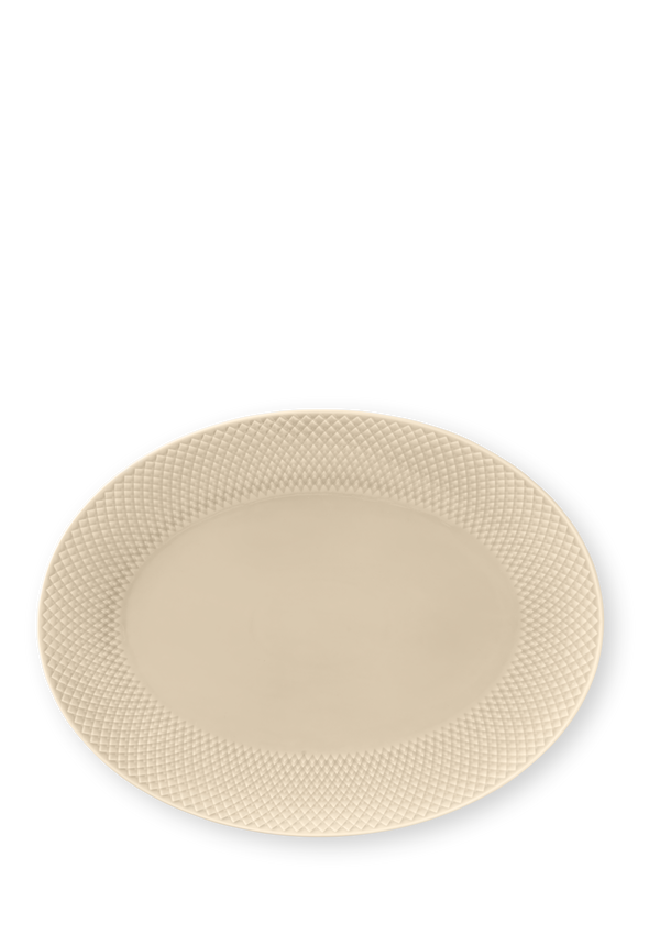 Rhombe Earth Oval serving dish 35x26.5 cm marble
