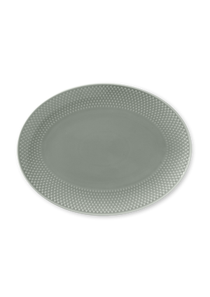 Rhombe Earth Oval serving dish 28.5x21.5 cm moss