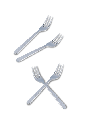 Rhombe Cake fork steel 4 pcs.