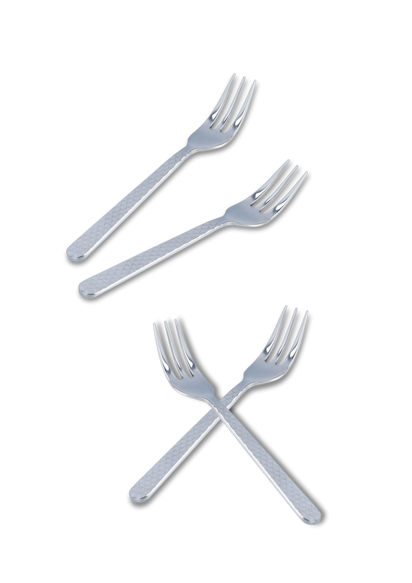 Rhombe Cake fork steel 4 pcs.