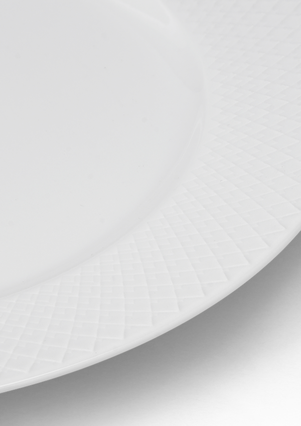 Rhombe Dinner plate Ø27 cm white