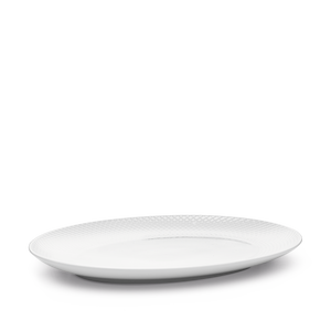 Rhombe Oval serving dish 35x26.5 cm white