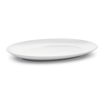Rhombe Oval serving dish 35x26.5 cm white