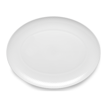 Rhombe Oval serving dish 42x32 cm white
