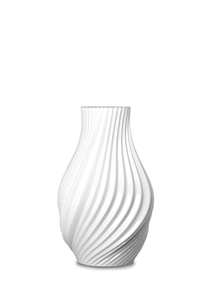 Twist Vase H18 cm white porcelain