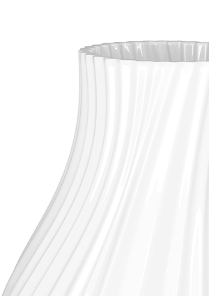 Twist Vase H18 cm white porcelain