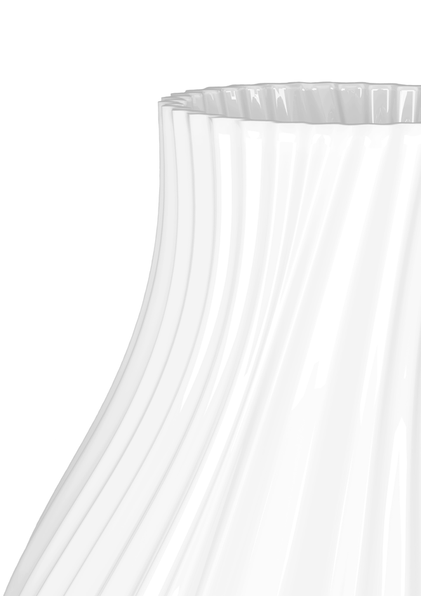 Twist Vase H18 cm white porcelain