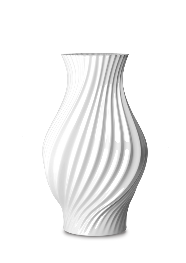 Twist Vase H25 cm white porcelain